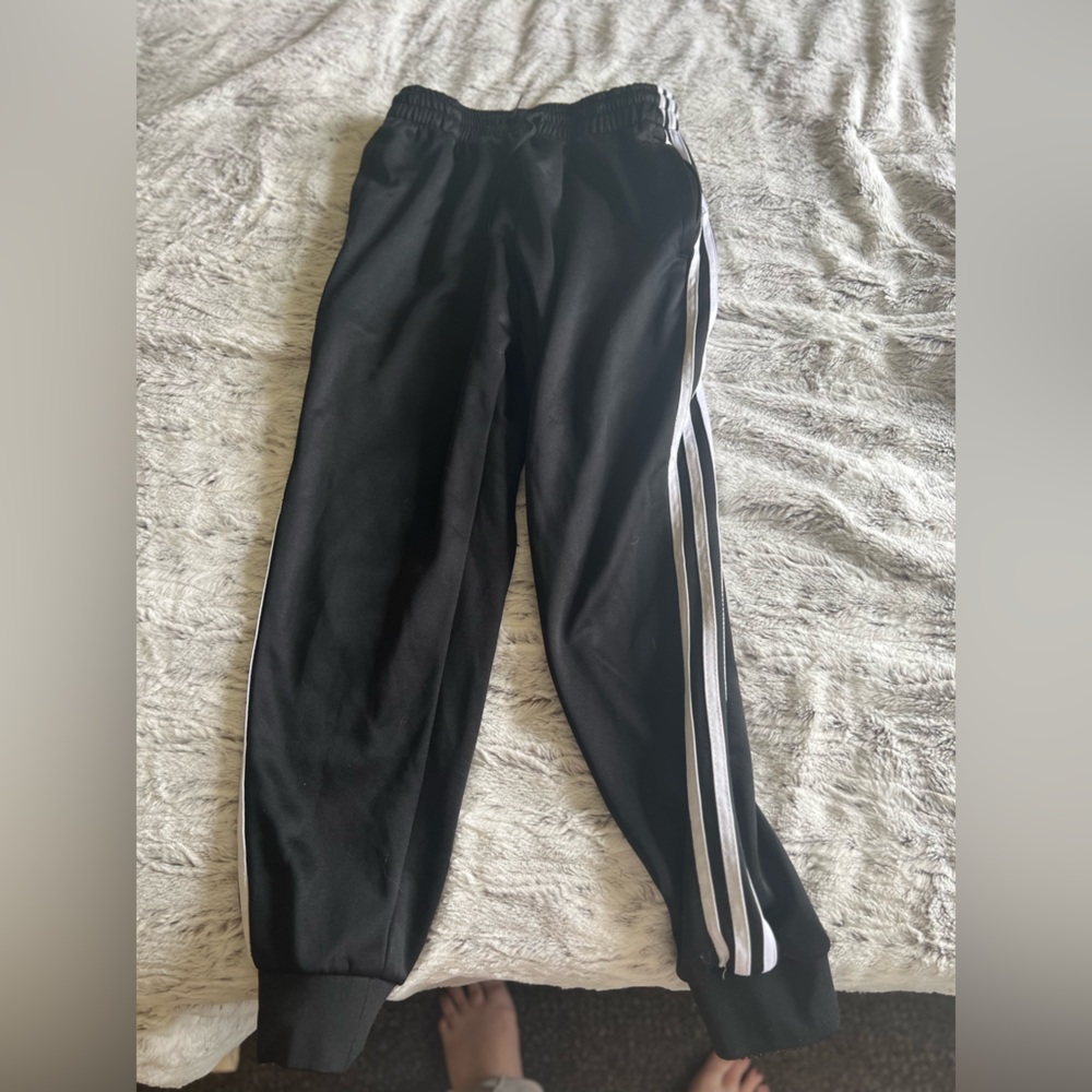 Black with white striped sweats